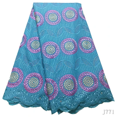 As picture Африканская кружевная ткань Королевский Синий Швейцарский Vole Lace 5 ярдов порошок вышитая польская хлопковая кружевная ткань Женская ткань HA772 - Цвет: As picture