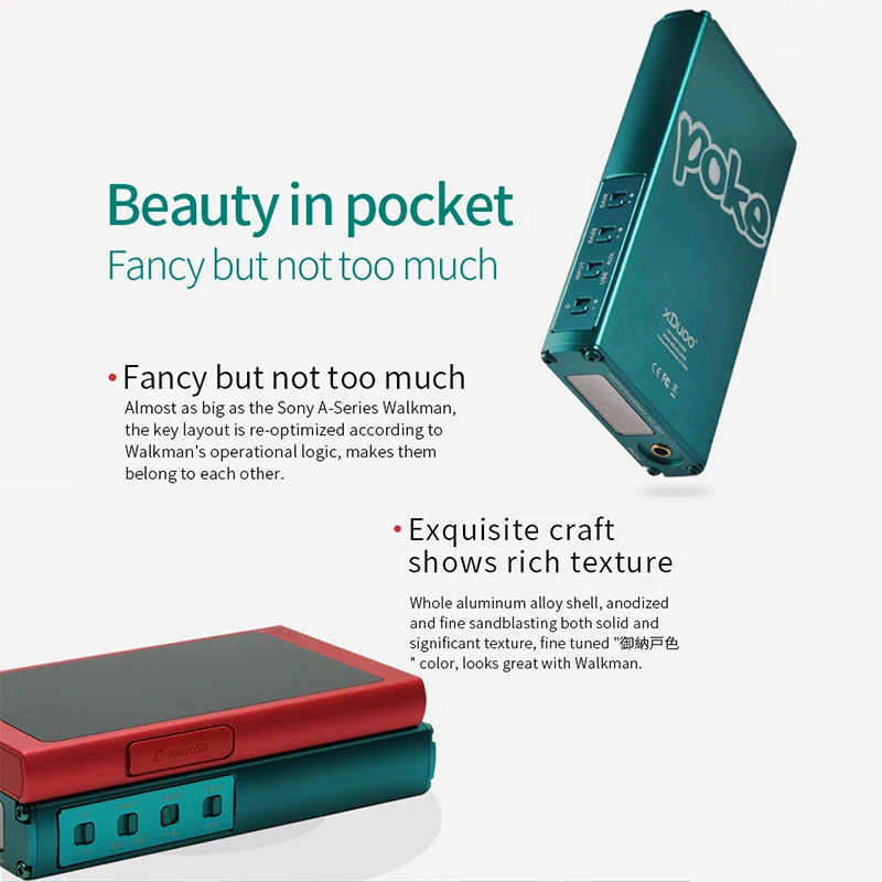 XDUOO poke XD-10 XD10 HiFi Audio Pocket USB DAC AMP Portable Headphone Amplifier DSD AK4490 DSD256 DSD128 for PC Android Phone |