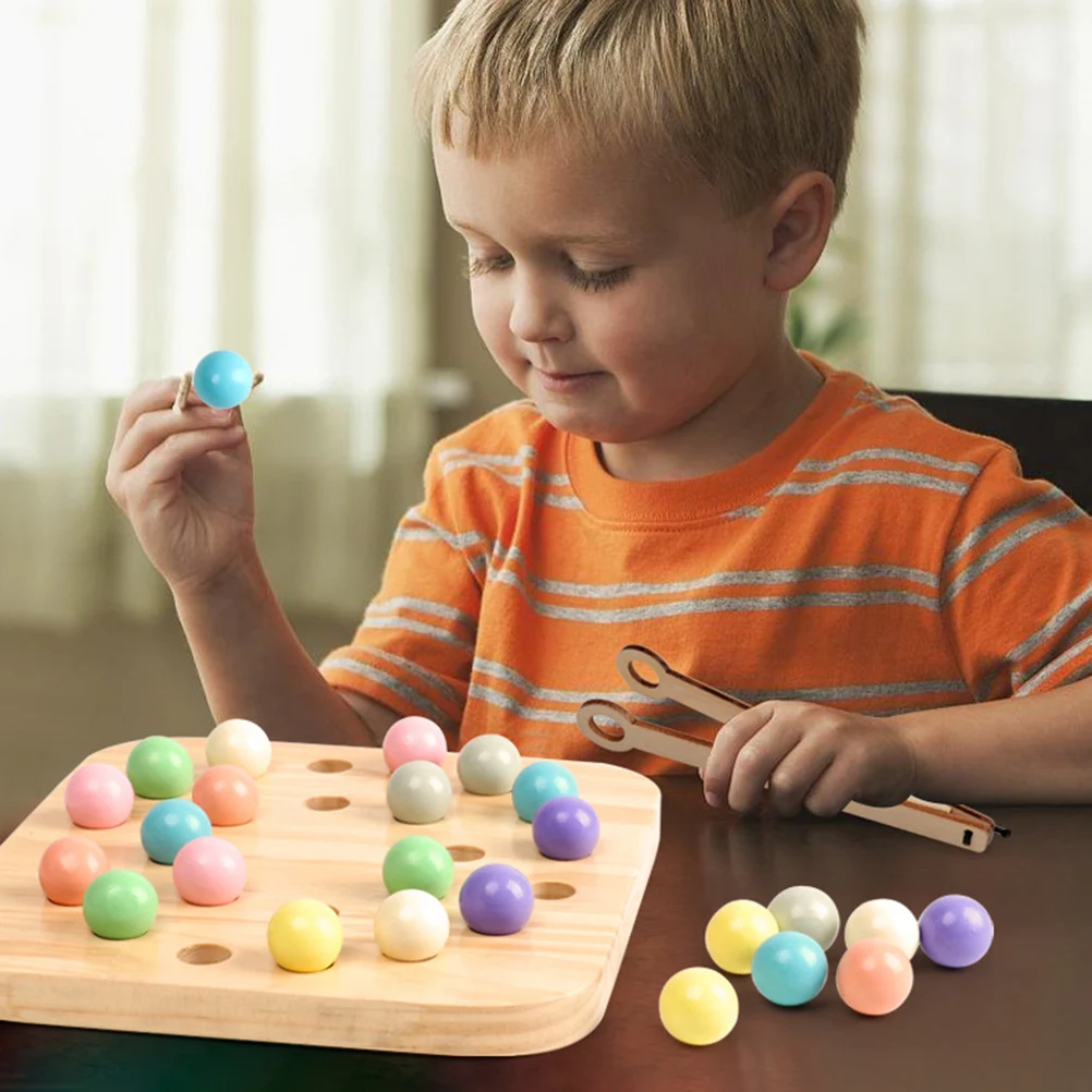 2 в 1 деревянные матч памяти шахматы клип бисером игрушки для детей раннего