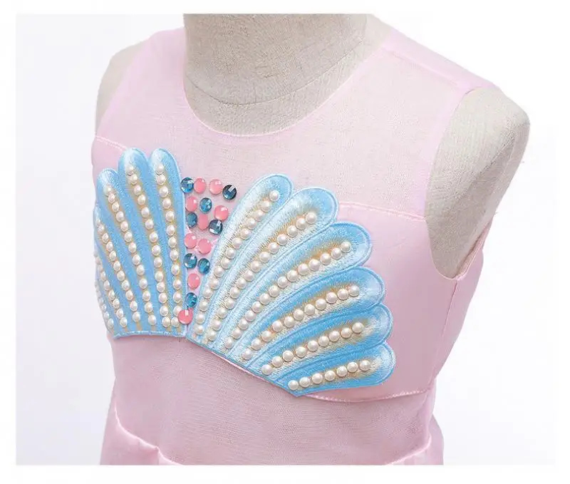 

Little Girls Mermaid Elsa Princess Dress Halloween Cosplay Costumes New Kids Babys Girls Mermaids Dresses Up Children Clothing