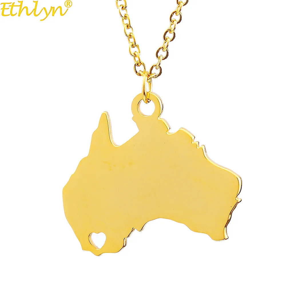 Ожерелье с подвеской в виде карты страны Европы и США Ethlyn Новое поступление 2019