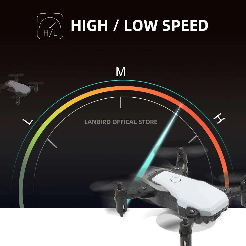 Lanbird мини Радиоуправляемый Дрон с камерой FPV Wifi Пульт дистанционного управления Квадрокоптер мини игрушка Дети Дроны для начинающих Вертолет vs E61 S9W