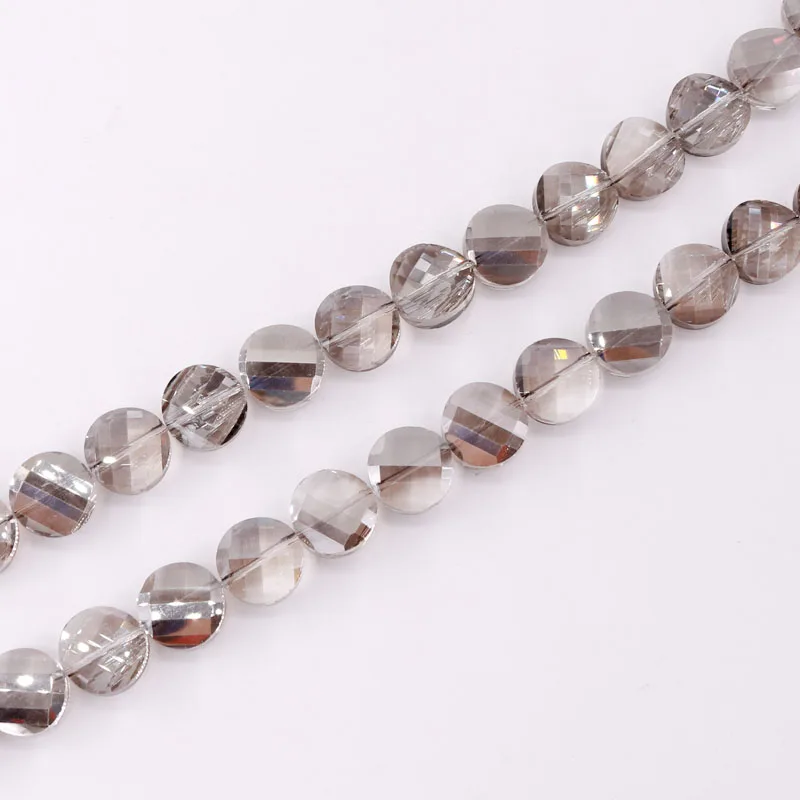 Хрустальные бусины плоской круглой формы 14 мм 50 шт./лот многоцветное покрытие для