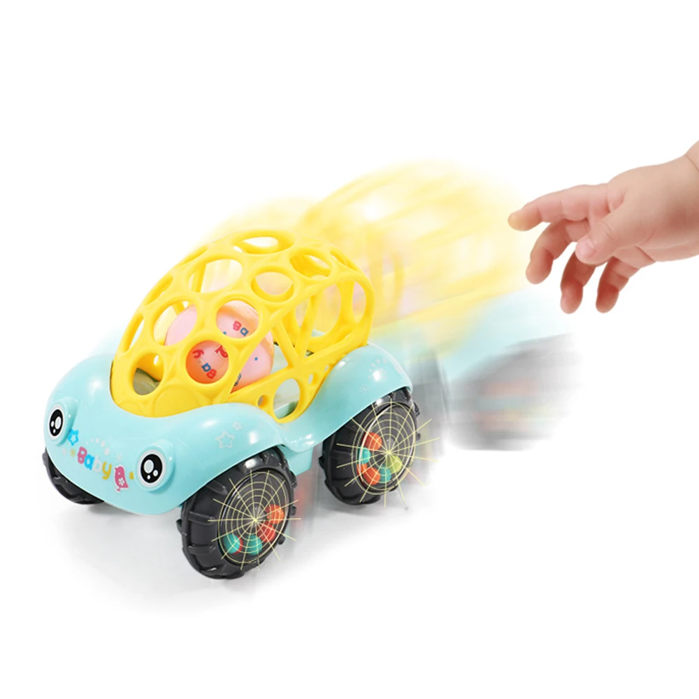 

Baby Plastic Non-toxic Colorful Animals Hand Jingle Shaking Bell Car Rattles Toys Music Handbell for Kids Color Random