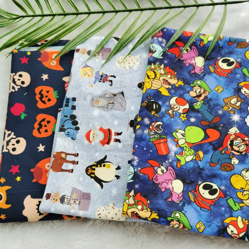 Хлопчатобумажная ткань с мультяшным принтом для мальчиков ручной работы сделай