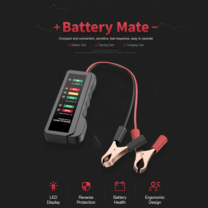 2020 тестер автомобильной батареи тормозной жидкости Цифровой Тестер цепи 12 В для