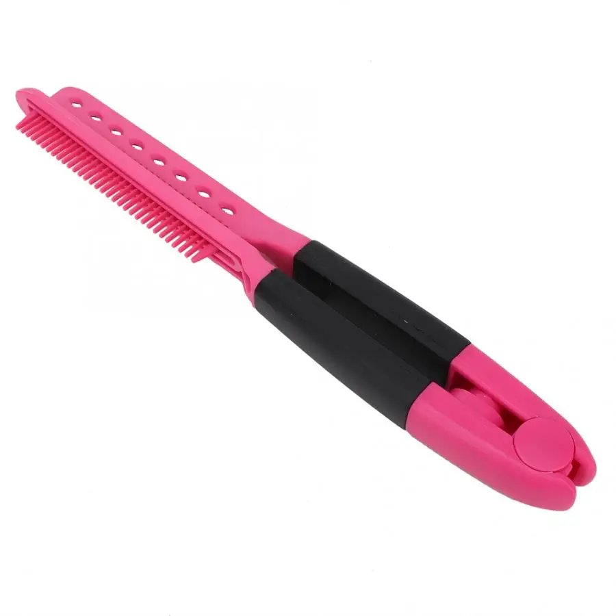 Пластик Портативный шина расческа для выпрямления волос кудрявый укладке