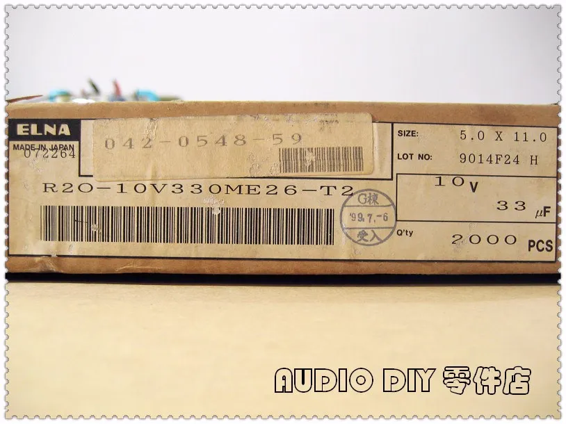 

10PCS/50PCS ELNA purple red robe R2O 33uF 10V 10V33UF copper foot audio electrolytic capacitor