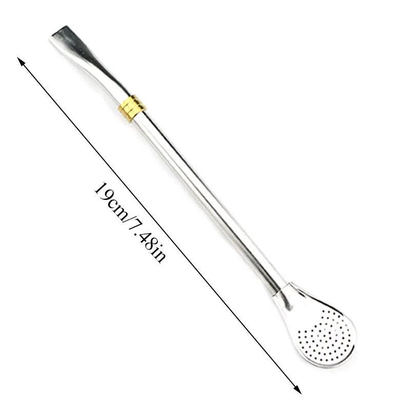 

1pc Drinking Straw Steel Yerba Mate Straw Gourd Bombilla Spoons Reusable Metal Pro Tools Bar Accessories