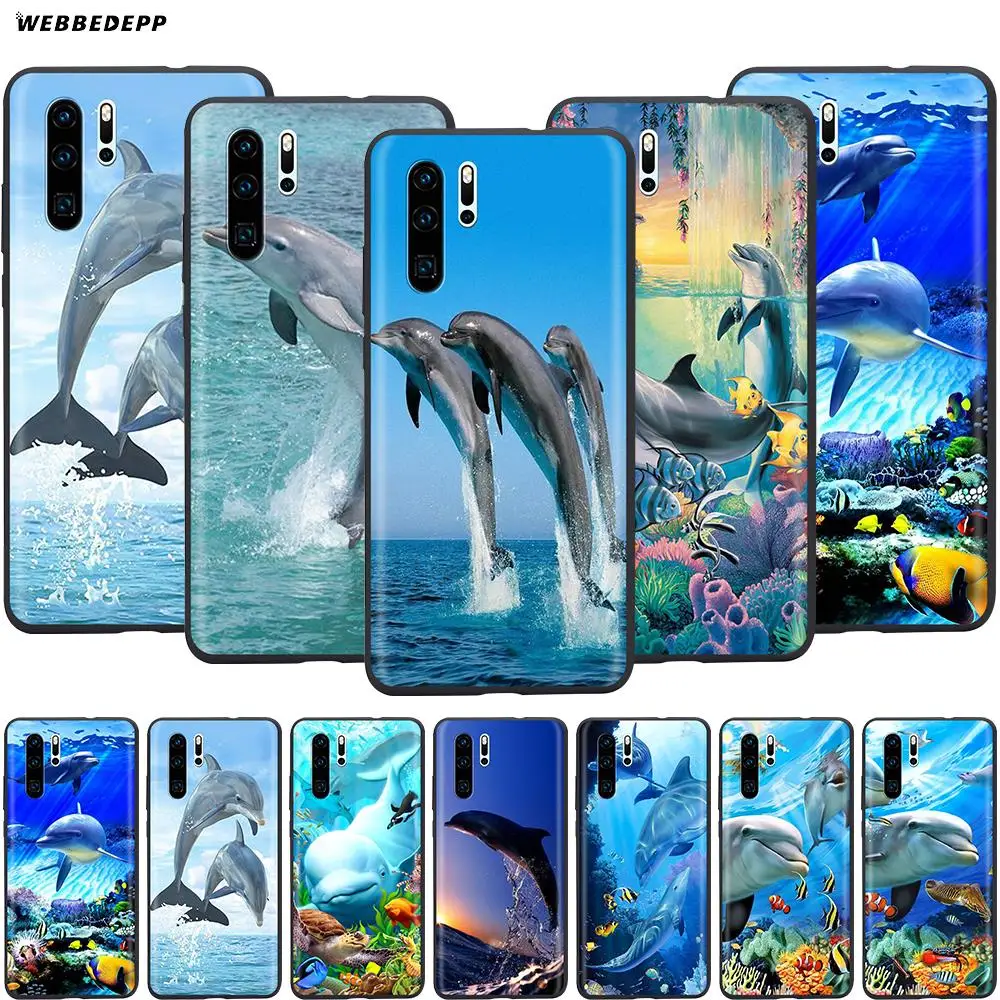 Webbedepp чехол с дельфином для танцев и прыжков Huawei Mate 10 20 30 Nova 2i 2 3 3i 4 5i Y5 Y6 Y7 Y9 Pro Lite