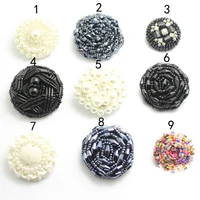 10 pcs wholesale handmade beads pearl buttons mink fur coats sweaters shawls decorative buttons high end fashion