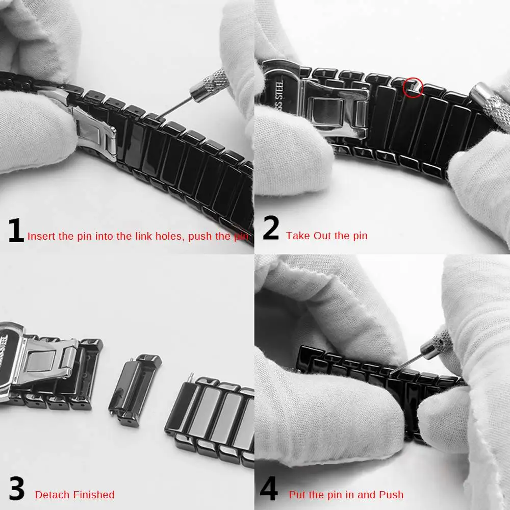 Керамический ремешок YOOSIDE 22 мм с пряжкой бабочкой для наручных часов Garmin Fenix 5/5