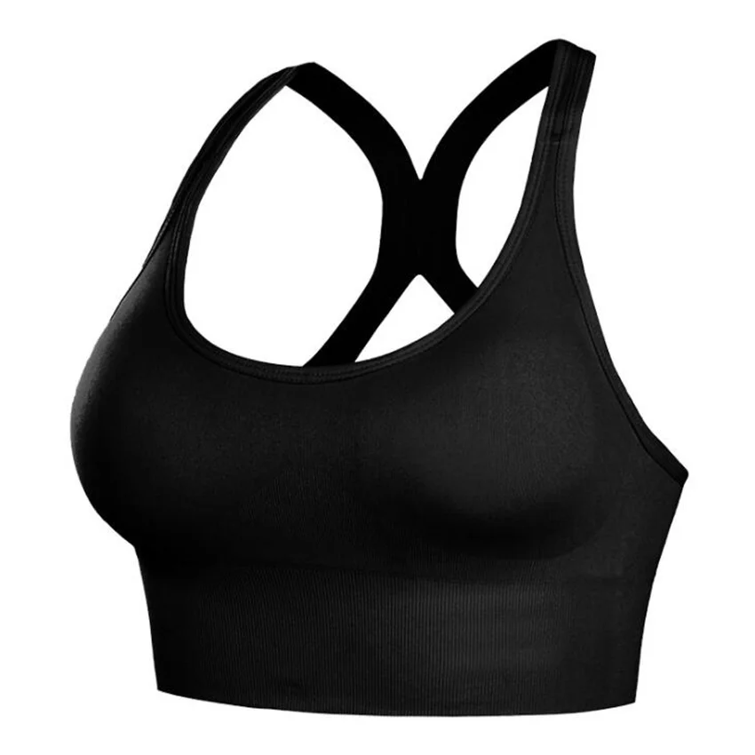 

Sports Bra Push Up Underwear Women Fitness Solid Yoga Crop Top Bras Athletic Vest Gym Shirt Fast Dry Sportswear