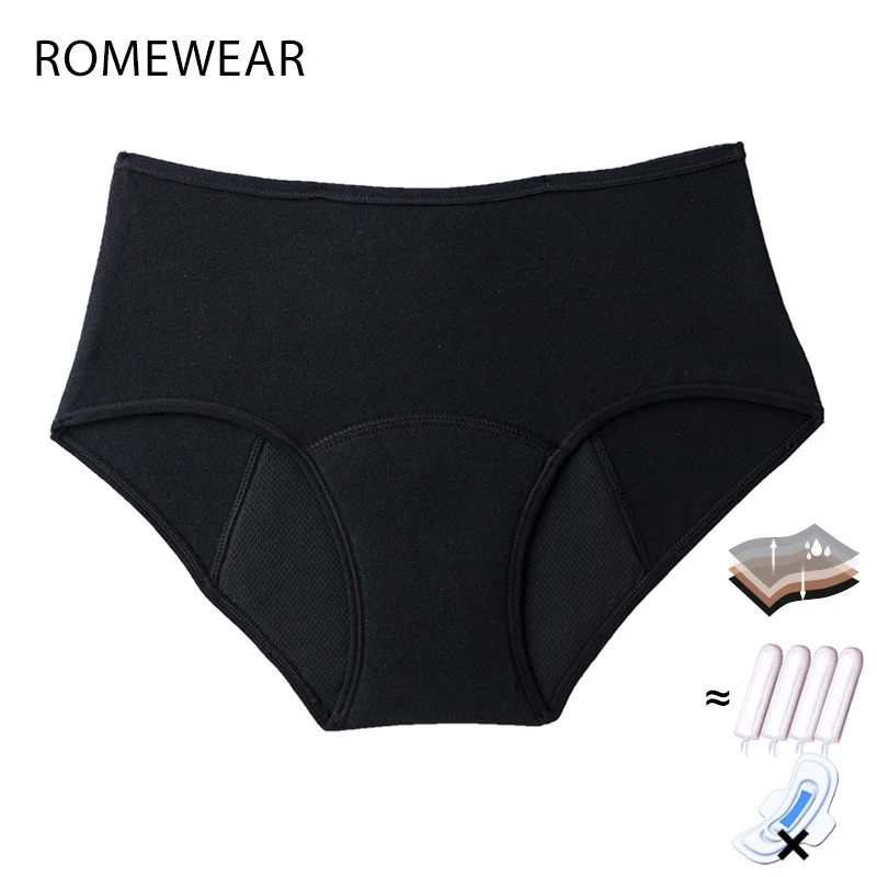 

Cotton 4-Layer Heavy Flow Period Menstruation Underpants Women Girl Menstrual Panties For High Absorbency Comfort Mesh Lingerie