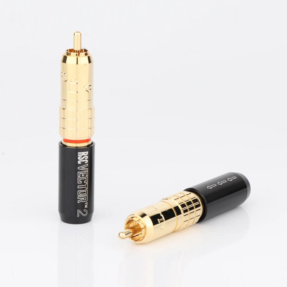 Позолоченный разъем RCA Taralabs RSC Vector-2 для сигнального аудио соединительного кабеля