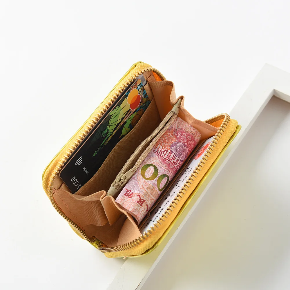 New Laser Short Women Wallet Mini Purse Portfel Holographic Small Zipper Coin ID Card Holder Cartera Mujer | Багаж и сумки