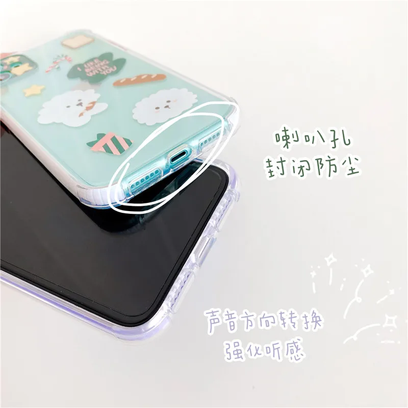 Funny Cartoon Lens Protector Case For iphone 11 Pro Max 7 8 plus X XR XS Phone Cases SE 2020 Cute Clear Soft Capa | Мобильные