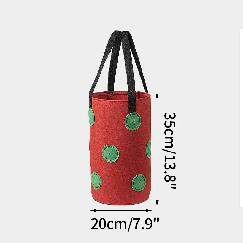 Мешок для выращивания клубники подвесной фетровый горшок растений однотонный