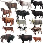 Бык, Мул буйвол, модель бизон, игрушки, имитация крупного рогатого скота, фигурка животного, игрушки, обучающие для детей, домашний декор, подарок