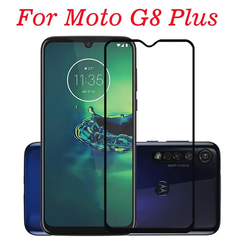 Полное покрытие из закаленного стекла для Motorola Moto G8 Plus One Macro Z4 E6 Z3 Play Z2 Force P30 Note X4