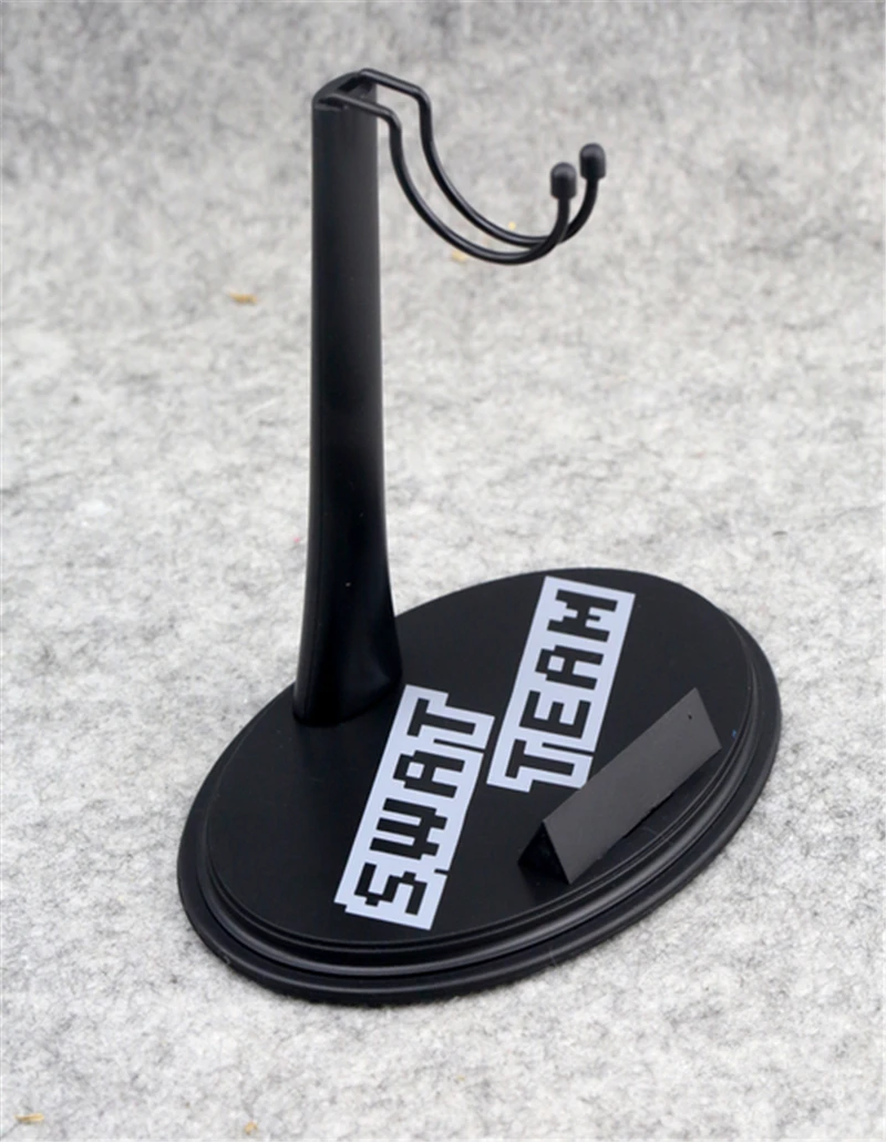 

1/6 Scale Plastic Display Stand with Nameplate Steady Display Base with SWAT Slogan Model for 12" Action Figure Doll Accessories