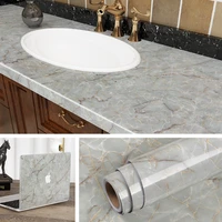 waterproof marble self adhesive wall stickers film pvc waterproof wallpapers for kitchen cabinet countertops table contact paper