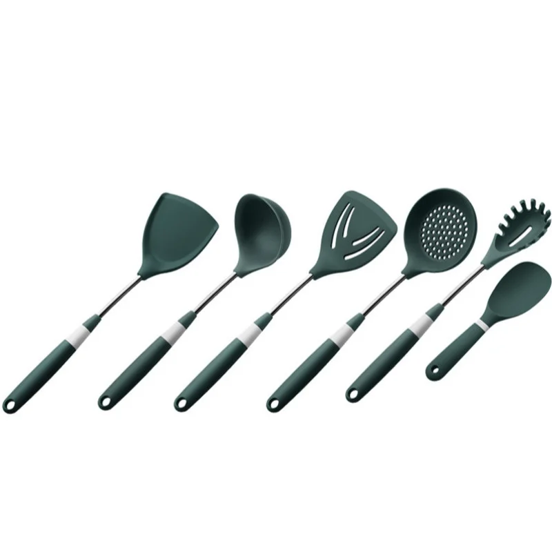 Силиконовые кухонные принадлежности набор посуды антипригарным Кастрюля