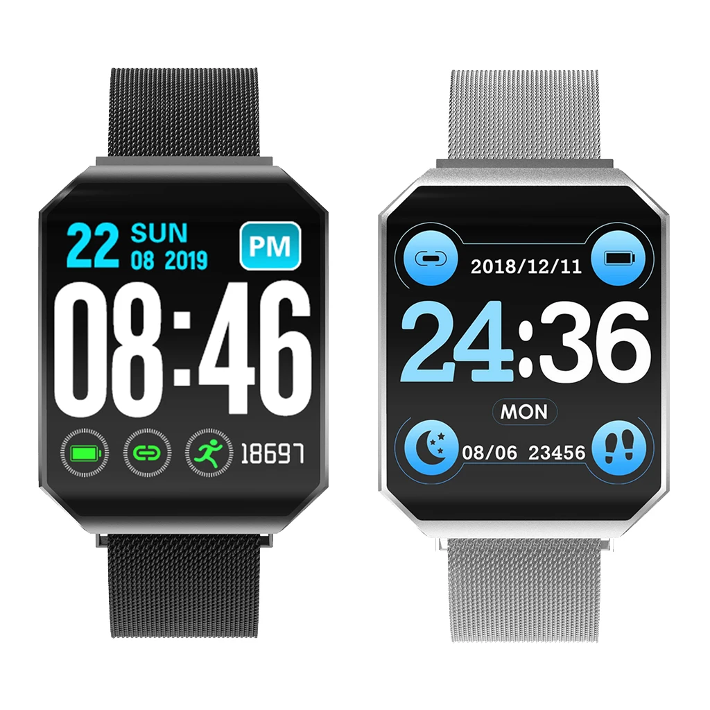 

1.3inch Screen Bluetooth Smart Watch Heart Rate Blood Pressure Fitness Tracker Designed with 3D Curved Surface