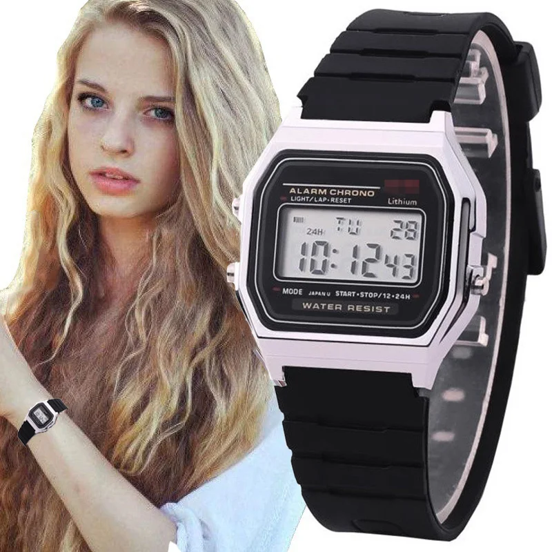 Joy Rox JOYROX F159 золотые ультратонкие женские цифровые часы | AliExpress