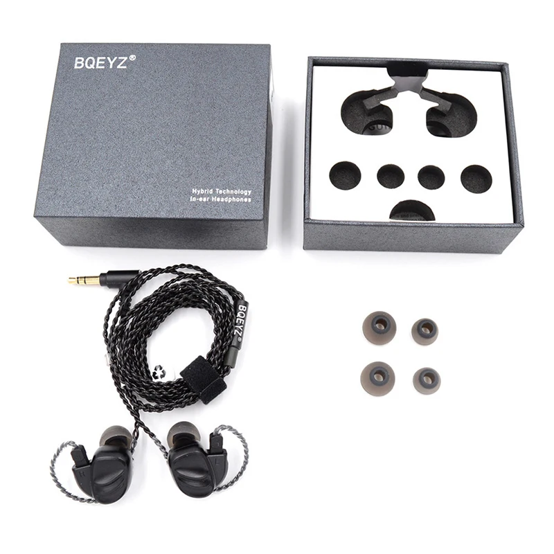Наушники BQEYZ KC2 2DD 2BA Quad Driver стереонаушники-вкладыши 0 78 мм съемный кабель с