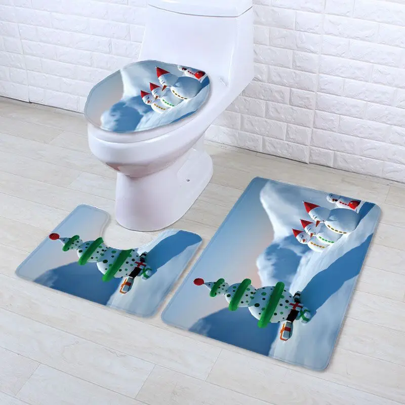 3 шт./компл. Противоскользящий коврик для ванной комнаты напольный туалета