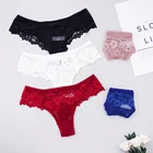 Для женщин кружевные стринги сексуальные прозрачные стринги низкая талия Бесшовные трусы полые трусики S-XL