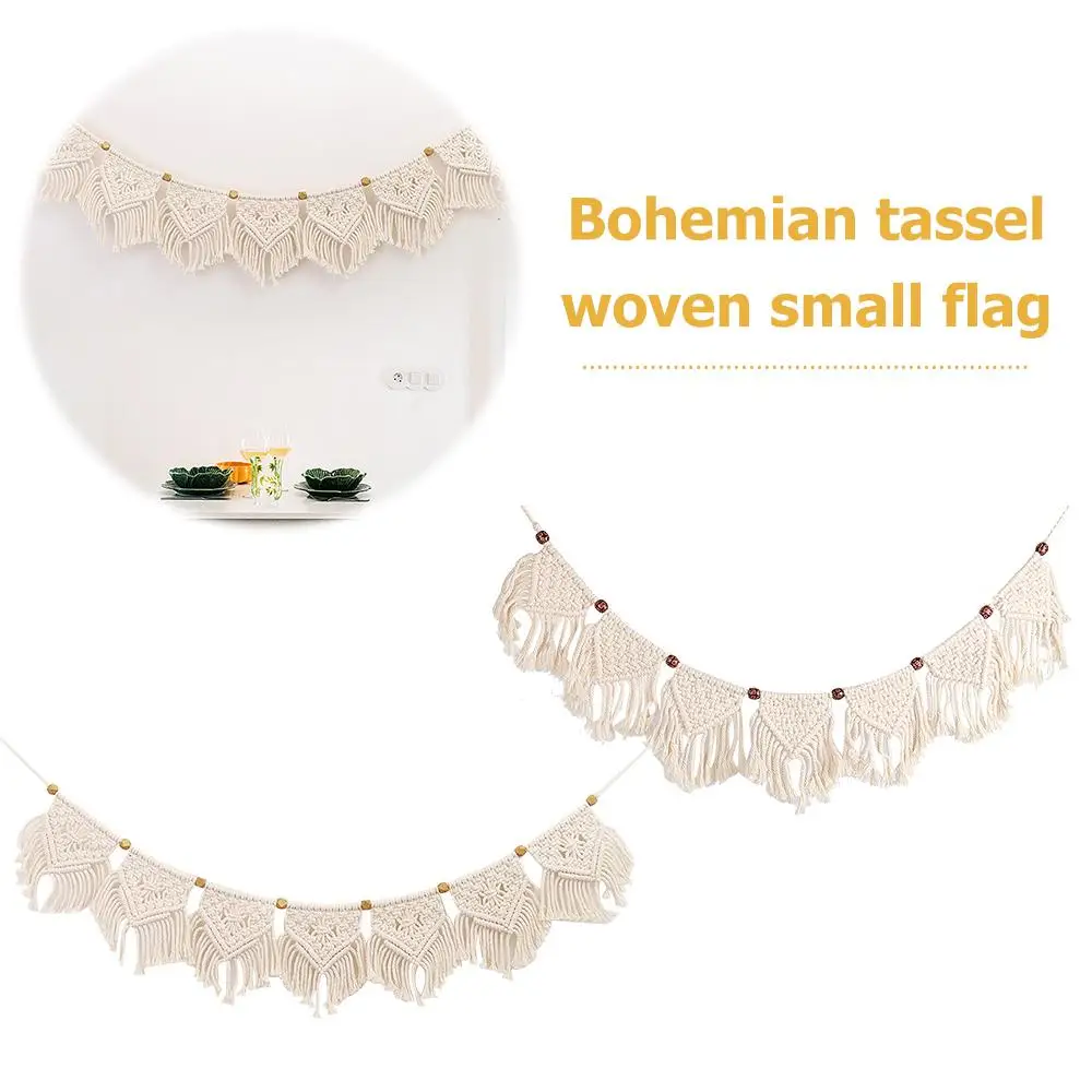 

Богемные баннеры макраме настенный гобелен художественные настенные украшения желтые бусины кисточки шикарный богемный Декор для спальни...