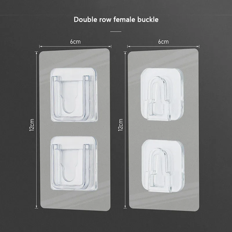 

10PCS Double-Sided Adhesive Wall Hooks Transparent Hooks Hanger Wall Storage Holder Suction Cup Sucker Hooks for Hanging