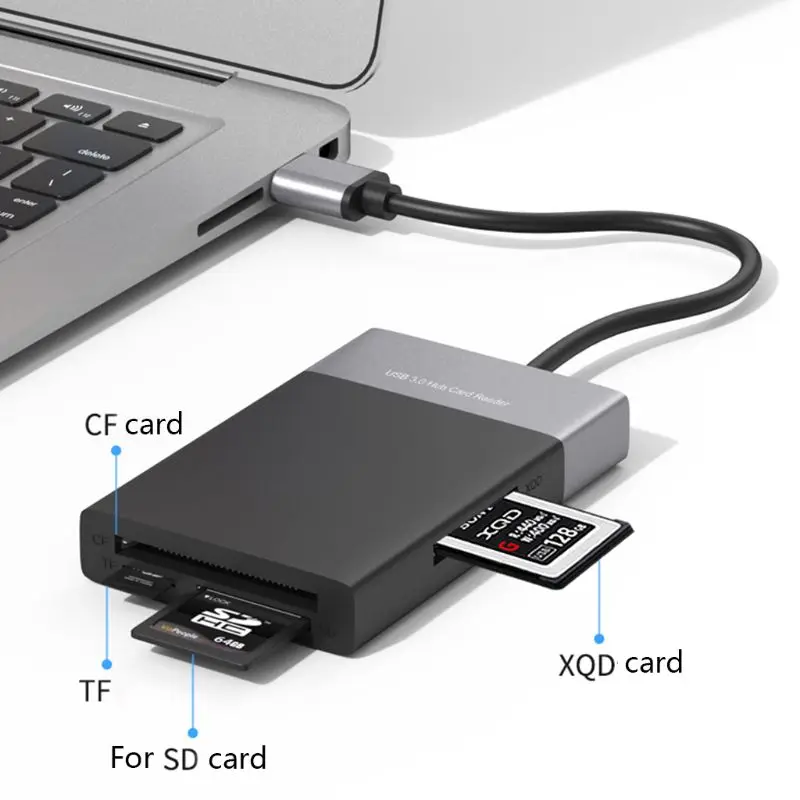 Высокоскоростной USB 3 0 концентратор 6 в 1 на 2 порта для XQD/CF/для кардридера SD/TF |