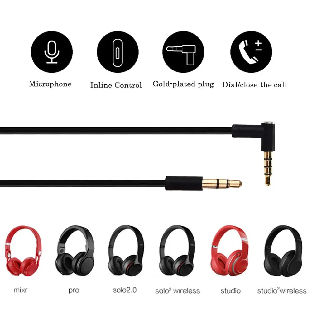 Аудиокабель для наушников Beats Solo2.0 с микрофоном|Аксессуары наушников| |
