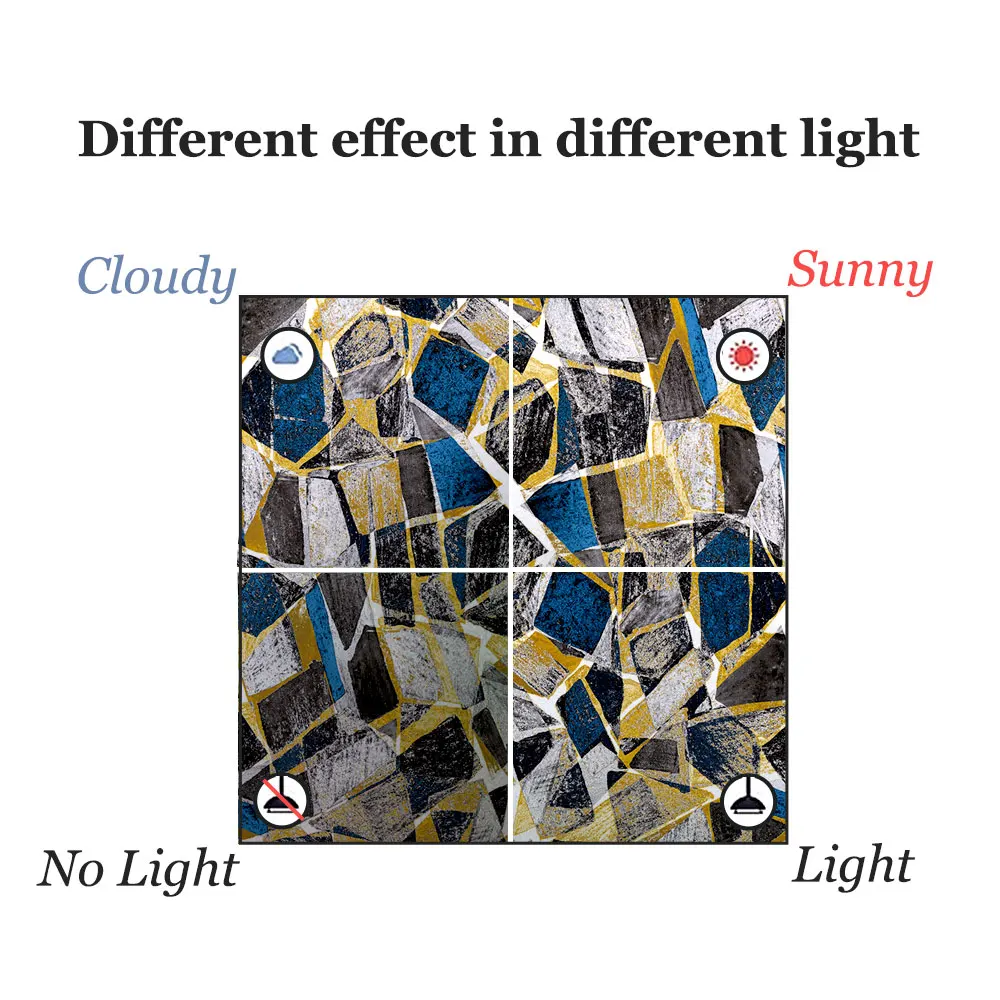 DICOR 45*200cm Irregular Square Stone Stained Window Film for Home Decor Modern Fashion 2020 New BLT2325KJ | Дом и сад