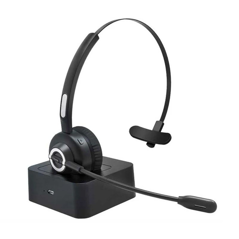 

BH-M97 Bluetooth беспроводная гарнитура V5.0 с микрофоном для центра, офиса, Skype, грузовика, водителя, гарнитура для звонков и зарядки