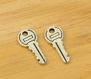 

Handmade Earrings Charms Diy Accessories For Jewelry Pendant Bracelet 10pcs 19x8mm Antique Silver Color Key Charms