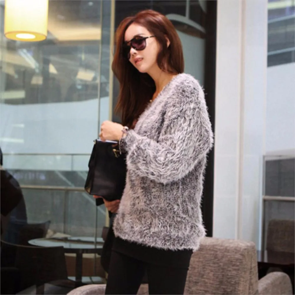 

Casual Loose Sweater Knitted Tops New Autumn Winter Women Sweater O-Neck Women Pullover Long Sleeve