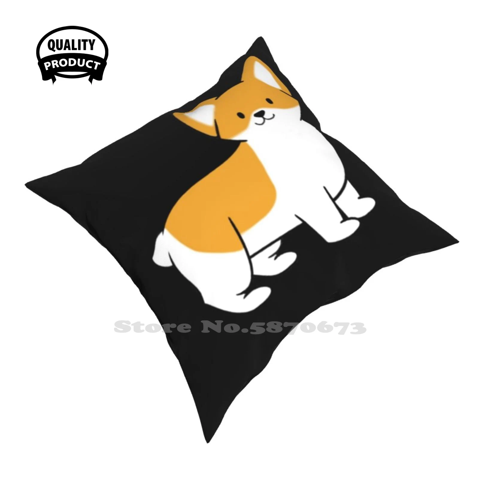 Черная наволочка Skeeter в спальню для офиса обнимающая корги собака животное Чиби