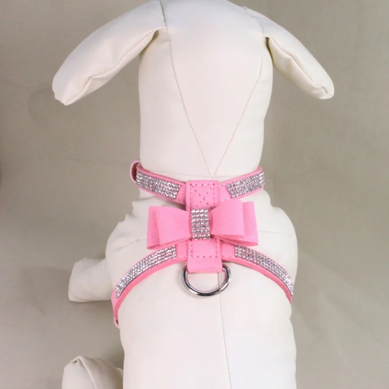 

Pet Dog Bowknot Collar Puppy Harness Necklace Collar Bling Rhinestone Dog Collar For Pet Dog Supplies