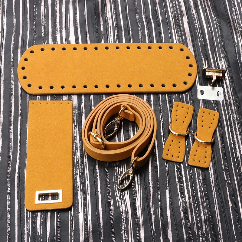 Kzfashion Diy сумки аксессуары части с сумкой Нижняя сумка крышка плечевой ремень 5 шт. Набор Кожа Замена сумки аксессуары