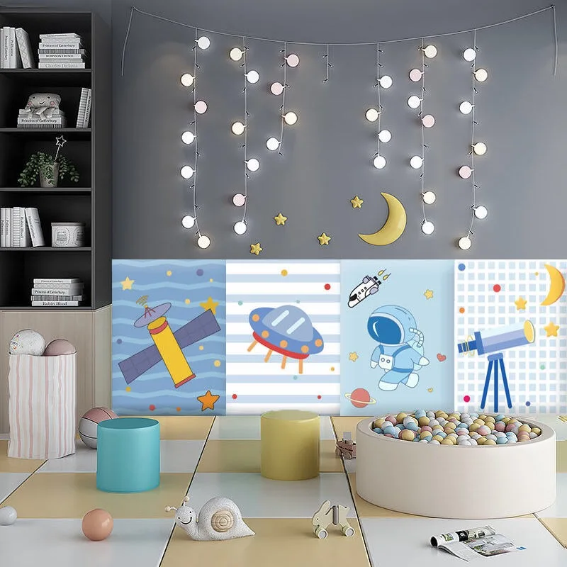 3D Наклейки для стен головной доски кровати детской комнаты декоративные мягкие накладки противоударные головные доски мальчика спальни декор стены на самоклеющейся основе Кабесеро.