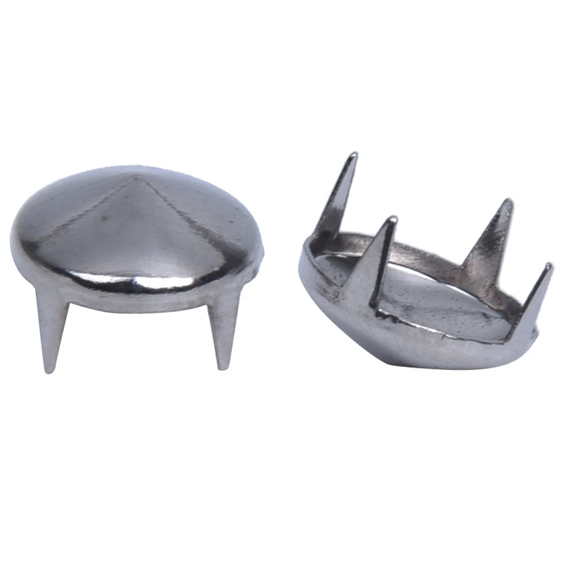 100x Серебряный тон 10 мм круглый конические шипы пятна в стиле панк-рок Шляпки