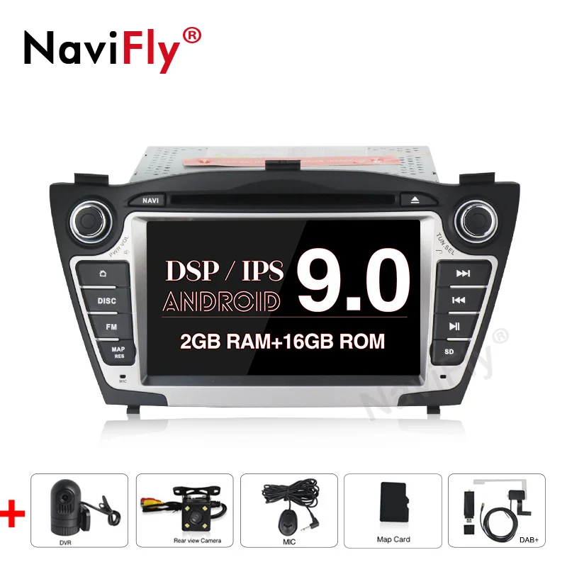 8 ядерный ips DSP Android 9,0 автомобильный dvd-плеер Радио авторадио для hyundai IX35 TUCSON 2009- ix35 Canbus USB SD wifi RDS gps navi - Цвет: 4Core Camera DVR DAB