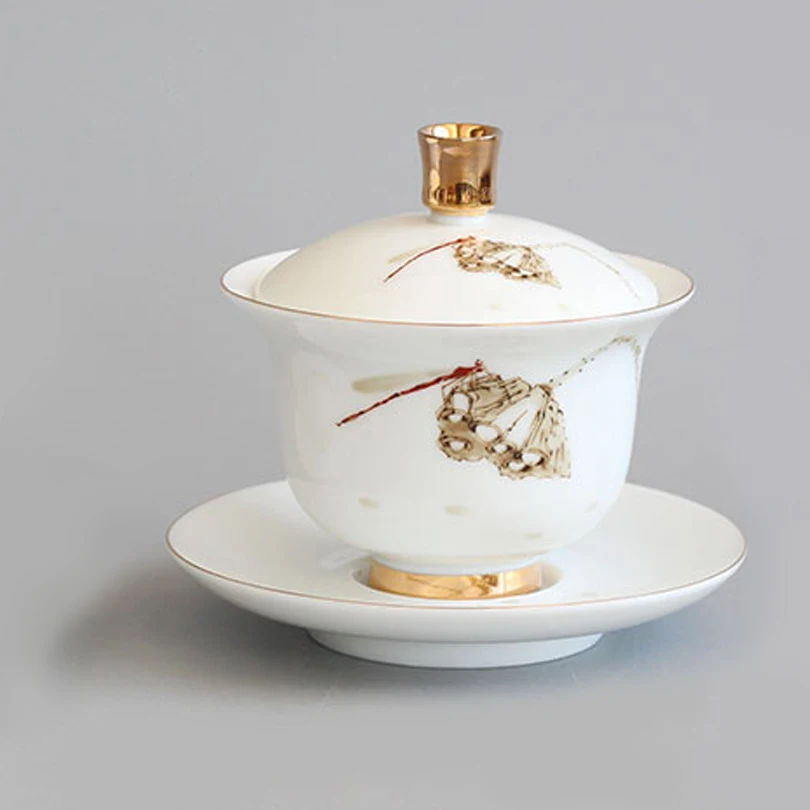 Белая китайская чайная супница отличного качества чашка| |