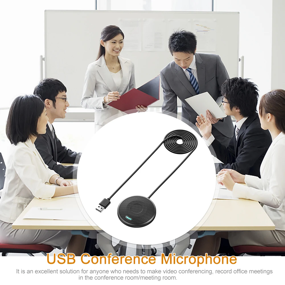 

Online Chatting Recording For PC Laptop Video Conference Plug And Play With Mute 360 Omnidirectional USB Microphone Office