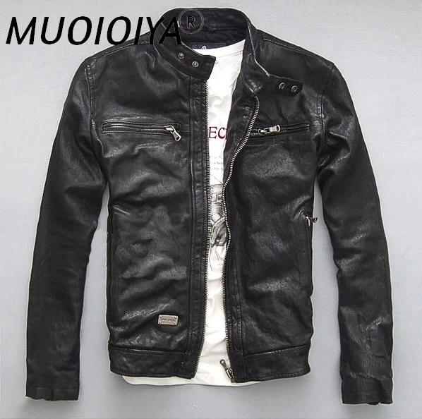 

Spring Autumn 100% Genuine Leather Jacket Men Clothing 2022 Motorcycle Real Sheepskin Coat Man Natural Leather Jaqueta LW