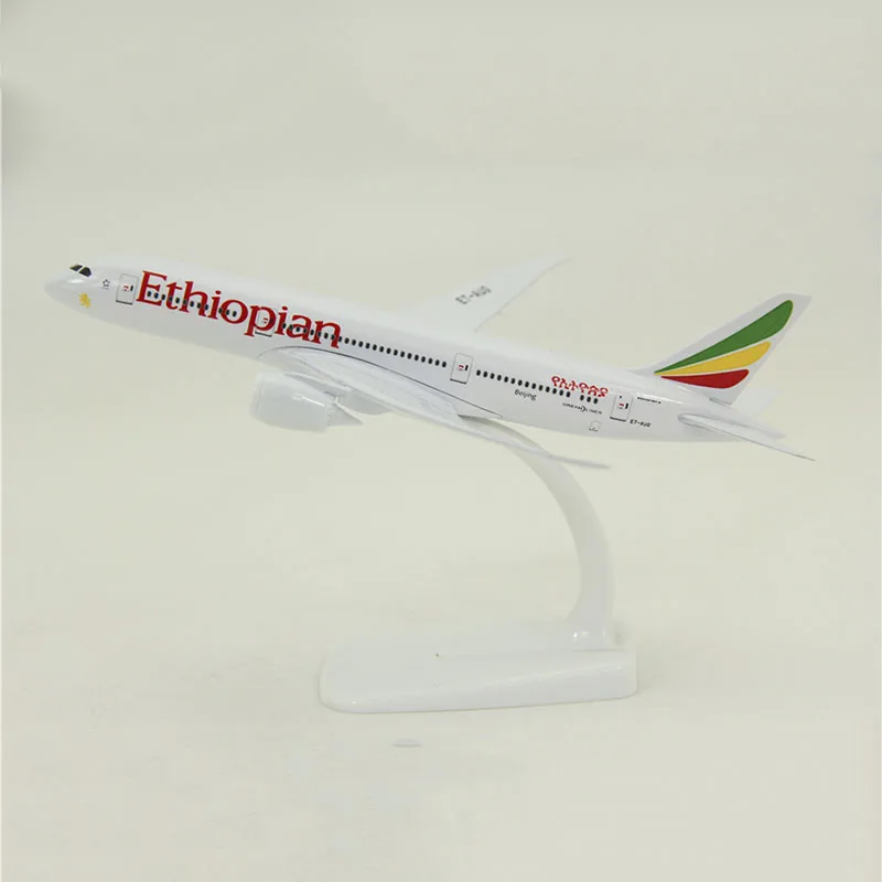 

20CM 1/300 Boeing 787 B787 Airlines Model Alloy Ethiopian Airlines Aircraft Plane Collection Kid Children Toys F Decoration
